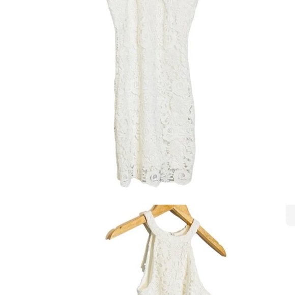 Lulus | Love Poem Mini Dress Lined Crochet Floral Lace Bodycon - Picture 4 of 4
